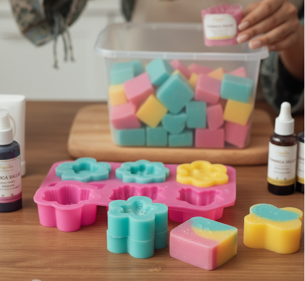 DIY soap making process with Chemical Valley kits